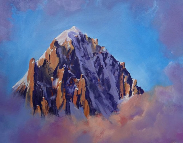 Evening light Aguille Verte